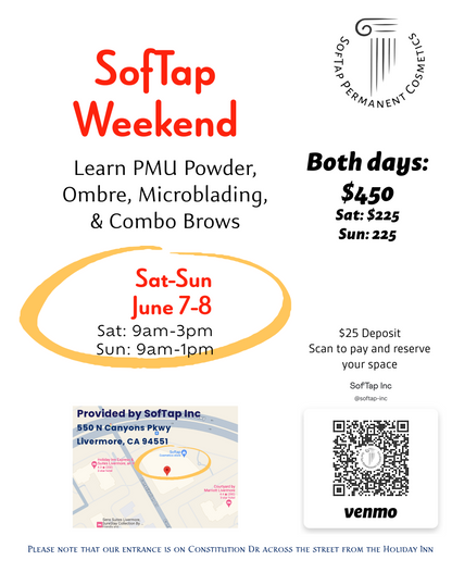SofTap Weekend Workshops (Saturday/Sunday 6/7-6/8)