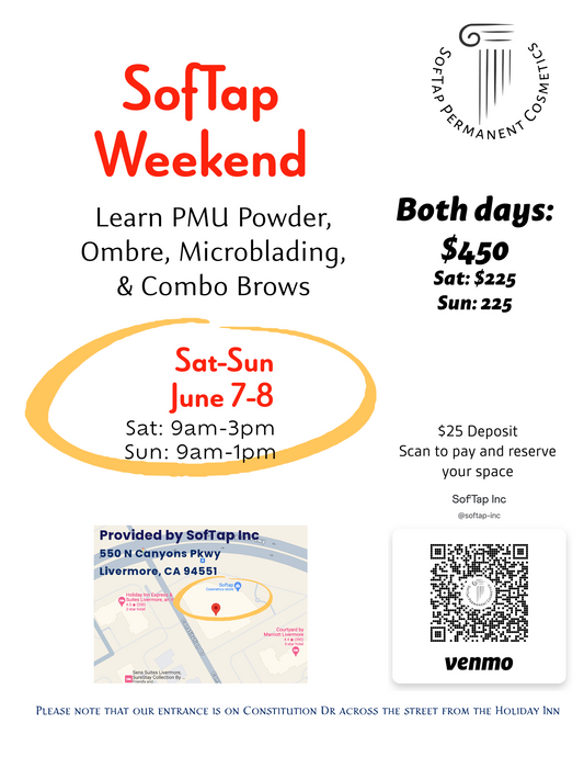 SofTap Weekend Workshops (Saturday/Sunday 6/7-6/8)