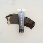 SofTap permanent makeup Iconic pigment Chocolate Silk tube with color swatch on marble background