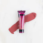 SofTap permanent makeup pigment Diva tube with color swatch on marble background