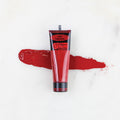 SofTap permanent makeup pigment Valentine tube with color swatch on marble background